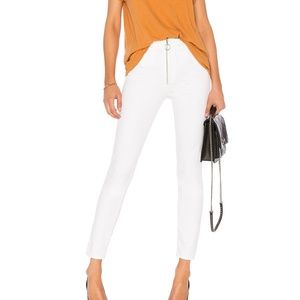 Joe’s Jeans The Charlie Exposed Zip High Rise Skinny Ankle White Size 33 NEW